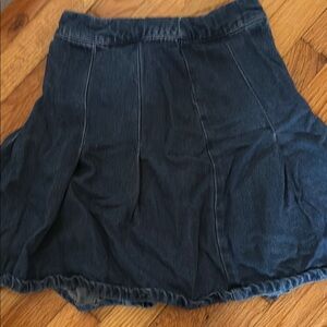 Blue A-Line Denim Mini Skirt